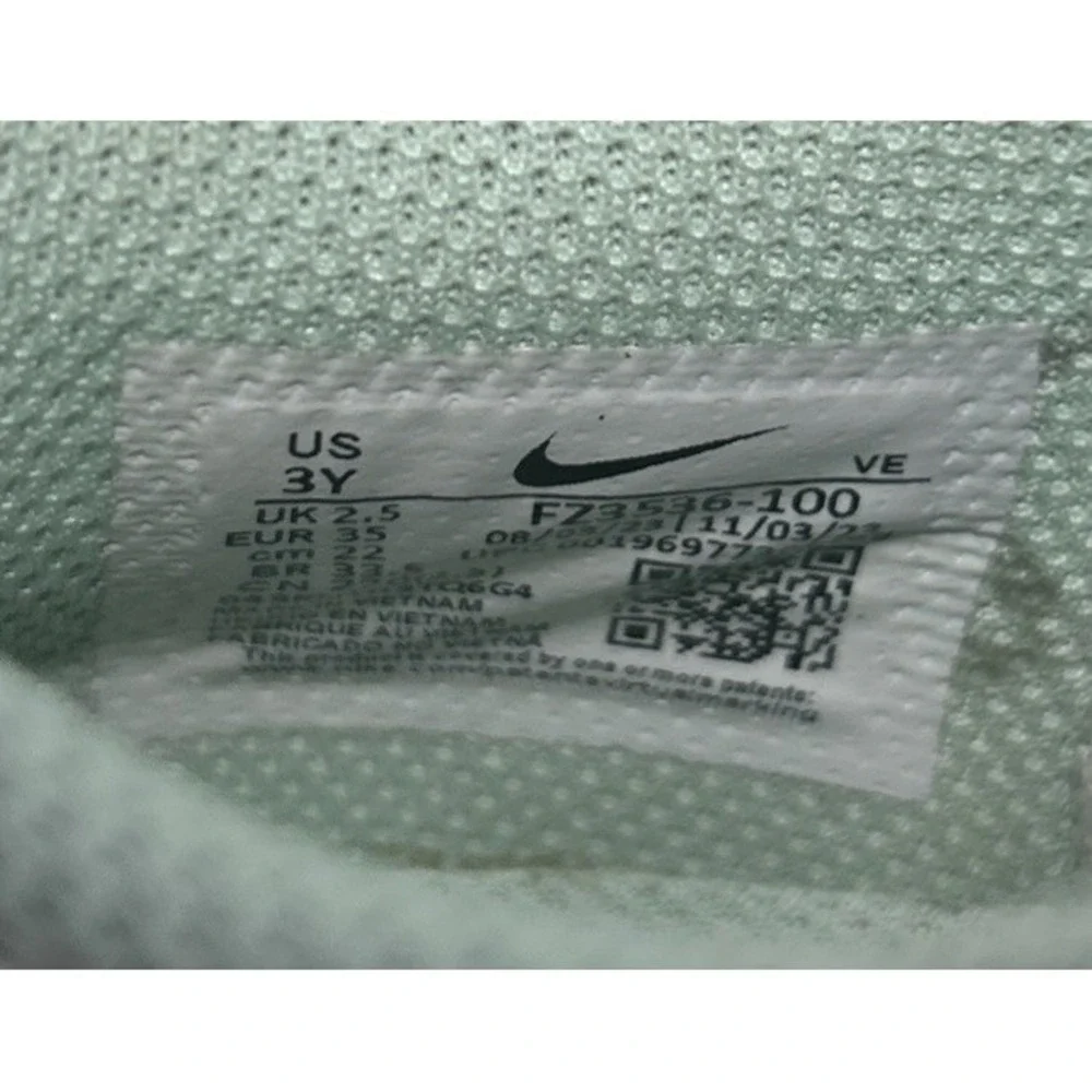 Nike Dunk Low Sneakers Youth Size 3Y, Women's Sz 4.5 White/Mint Foam FZ3536-100